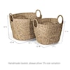 Ibolili Baskets and Sets BRAIDED WATER HYACINTH BASKET, OVAL- S/2