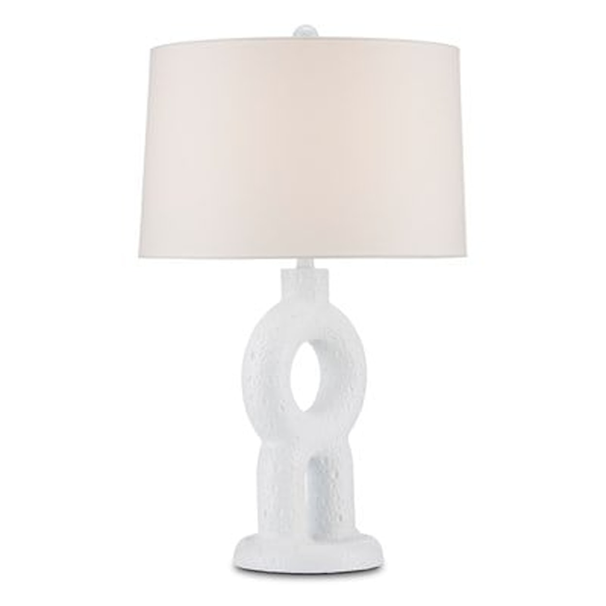 Currey & Co Lighting Table Lamps Ciambella White Table Lamp