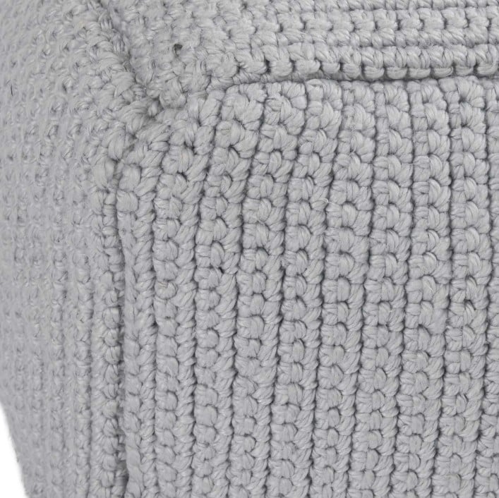 Classic Home Floor Cushions PERFORMANCE PRISM GRAY POUF