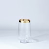Global Views Accents Gold Banded Hurricane-Clear-Sm
