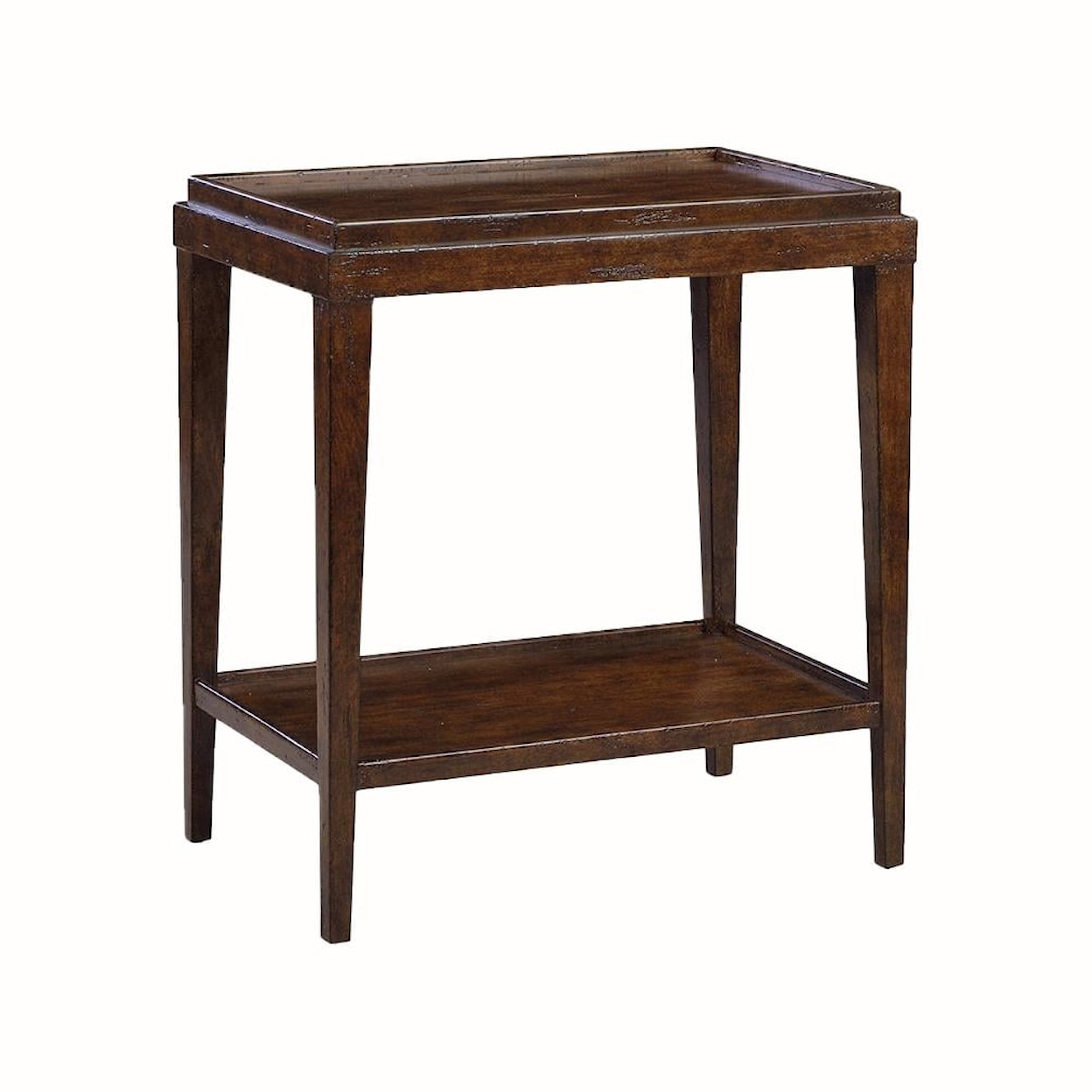 Oliver Home Furnishings End/ Side Tables RECTANGLE SIDE TABE W/ LIP TOP- COUNTRY