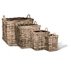 Ibolili Baskets and Sets SAINT TROPEZ RATTAN BASKET, SQ- S/4