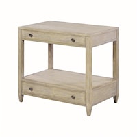 WIDE, 2 DRAWER SIDE TABLE- RABBIT