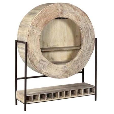 ALTA WHEEL BAR CABINET BLEACHED WHITE