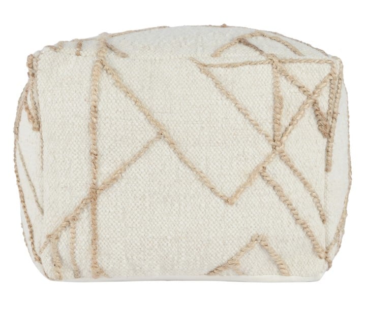 Classic Home Floor Cushions SINTRA IVORY/NATURAL POUF