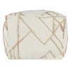 Classic Home Floor Cushions SINTRA IVORY/NATURAL POUF