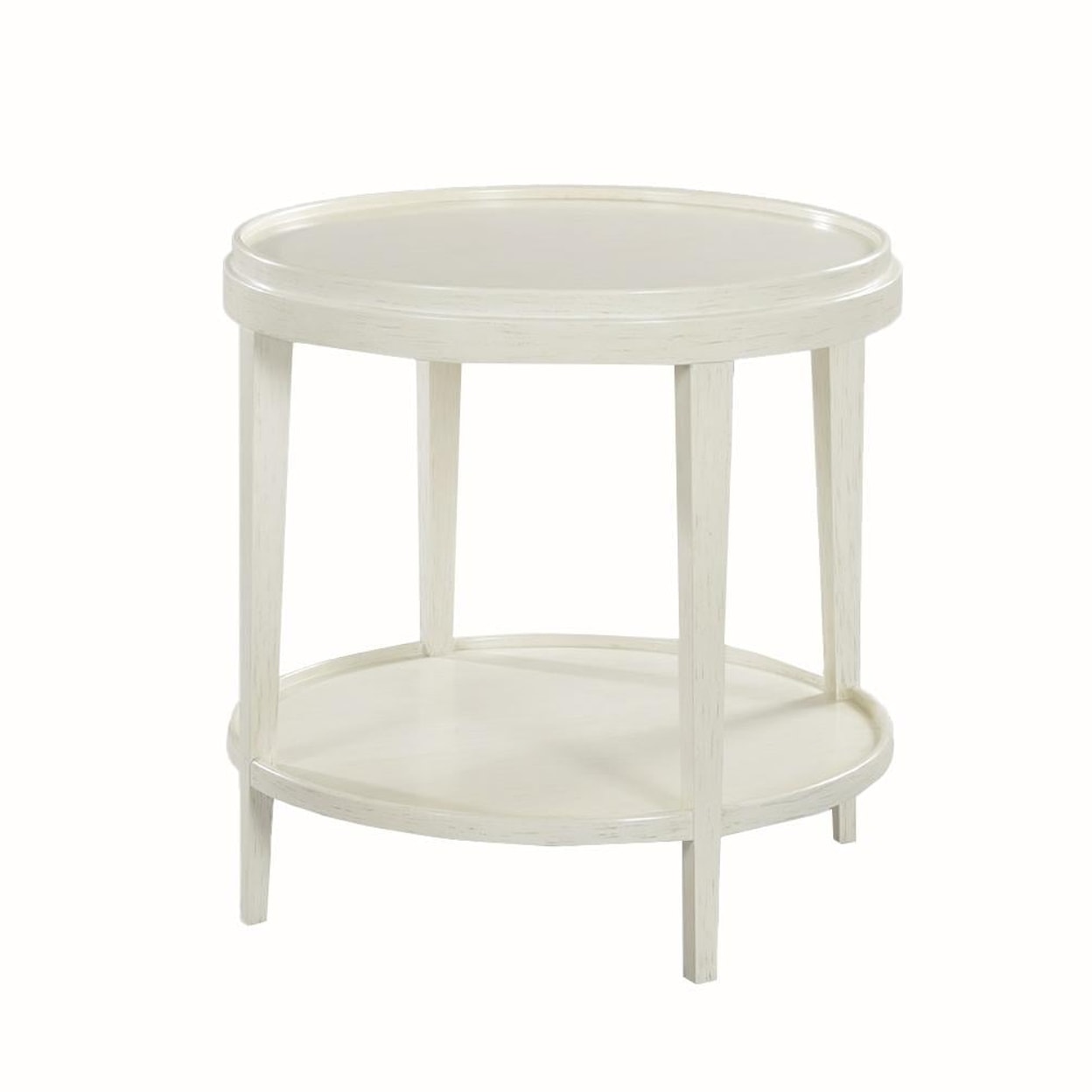 Oliver Home Furnishings End/ Side Tables ROUND END TABLE W/ LIP TOP- DRIFT