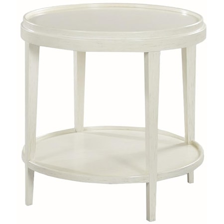 ROUND END TABLE W/ LIP TOP- DRIFT