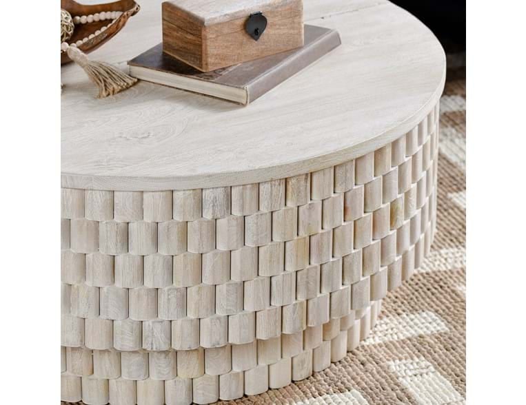 Classic Home Coffee Tables Norwood Mango Wood 40" Round Coffee Table