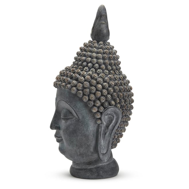 Two's Company Natural Living Meditating Buddha Head Statue
