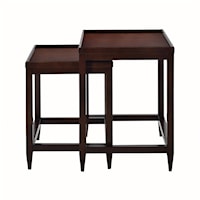 SET OF 2 RECTANGLE NESTED TABLES- CHOCOLATE