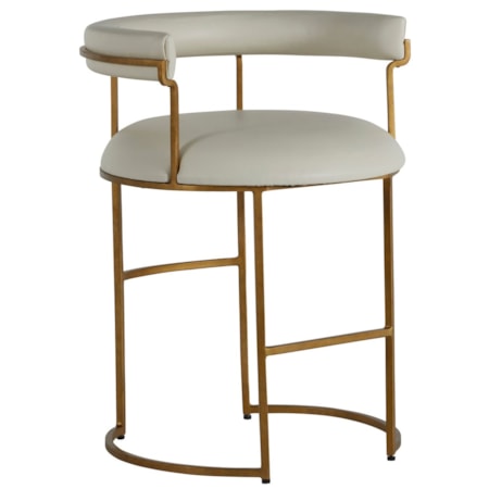 MACK 23.5" COUNTER HEIGHT STOOL-WHITE