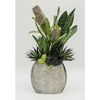Banksia/Sans Flat BK/CR Vase