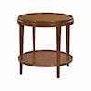 Oliver Home Furnishings End/ Side Tables ROUND END TABLE W/ LIP TOP- RUSTIC