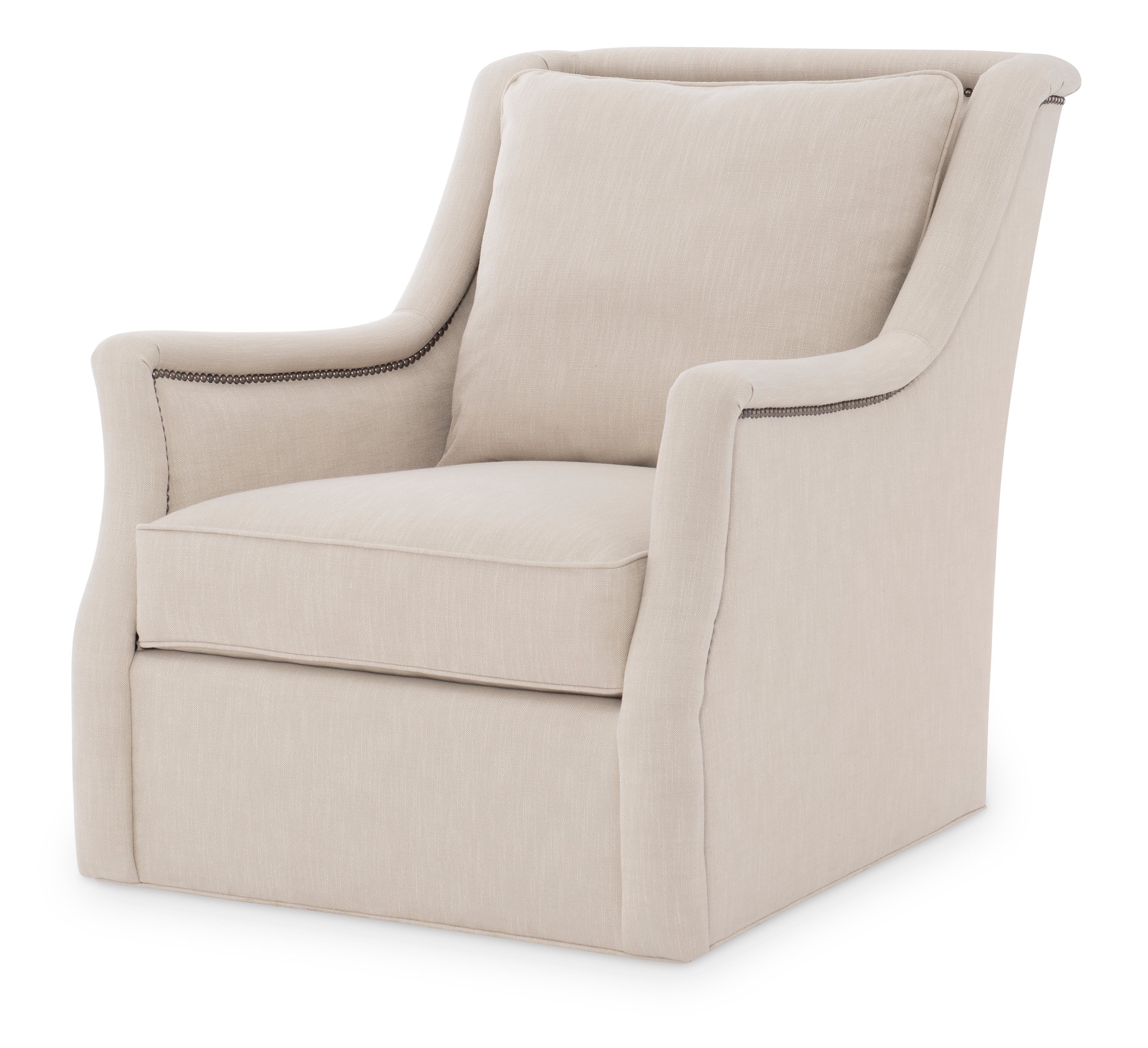 Wesley Hall Accent Chairs and Ottomans 499/NYDIAPLATINUM PERLIS SWIVEL