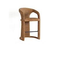 Archie Distressed Leather 26" Counter Stool