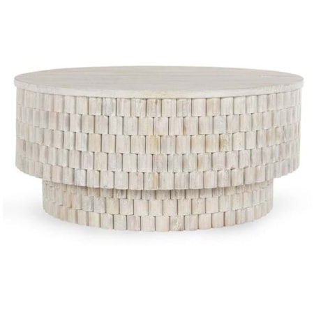 Norwood Mango Wood 40" Round Coffee Table