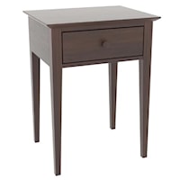 GABLE ROAD ONE-DRAWER NIGHTSTAND - CLAY