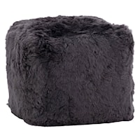 Shorn Pouf in Charcoal