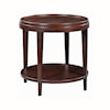 Oliver Home Furnishings End/ Side Tables ROUND SIDE TABLE W/ LIP TOP- CHOCOLATE