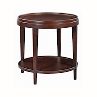 ROUND SIDE TABLE W/ LIP TOP- CHOCOLATE