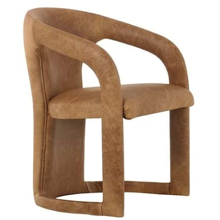 Archie Distressed Leather Dining Chair