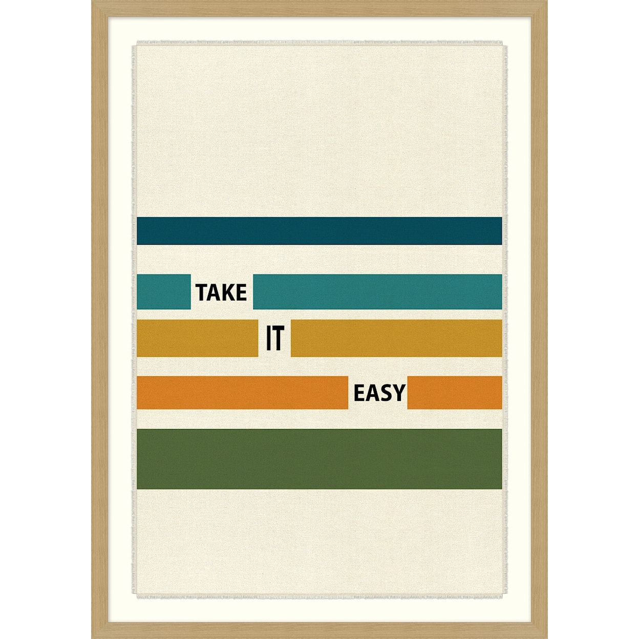 Wendover Art Group Typography Striped Graphic Take It Easy
