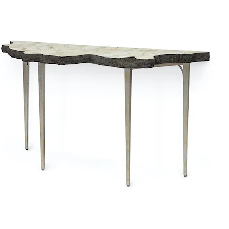 CHLOE FOSSILIZED CLAM CONSOLE TABLE