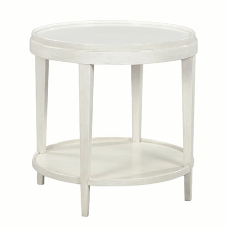 ROUND SIDE TABLE W/ LIP TOP- DRIFT