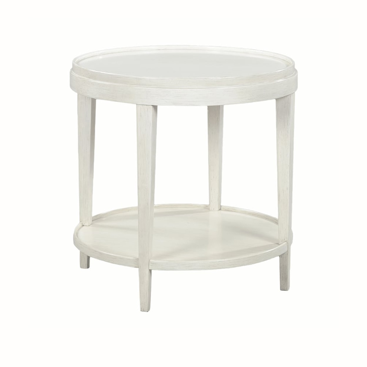 Oliver Home Furnishings End/ Side Tables ROUND SIDE TABLE W/ LIP TOP- DRIFT