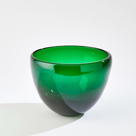 Thick Glass Bowl-Emerald