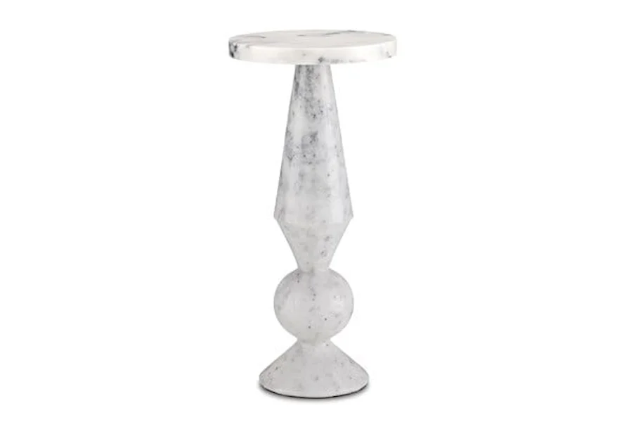 Accent Tables QUINCE WHITE MARBLE ACCENT TABLE by Currey & Co at Jacksonville Furniture Mart