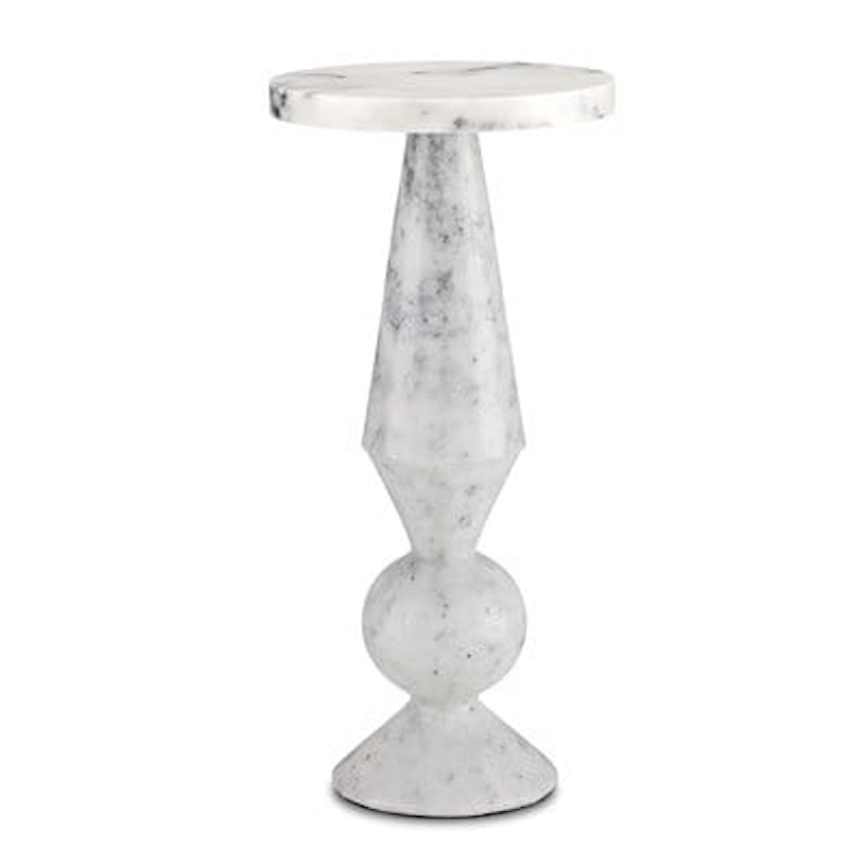 Currey & Co Accent Tables QUINCE WHITE MARBLE ACCENT TABLE
