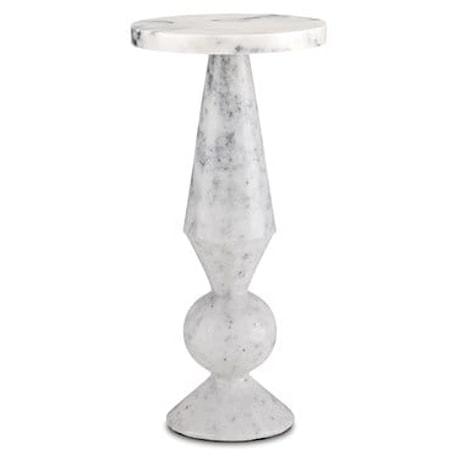 QUINCE WHITE MARBLE ACCENT TABLE