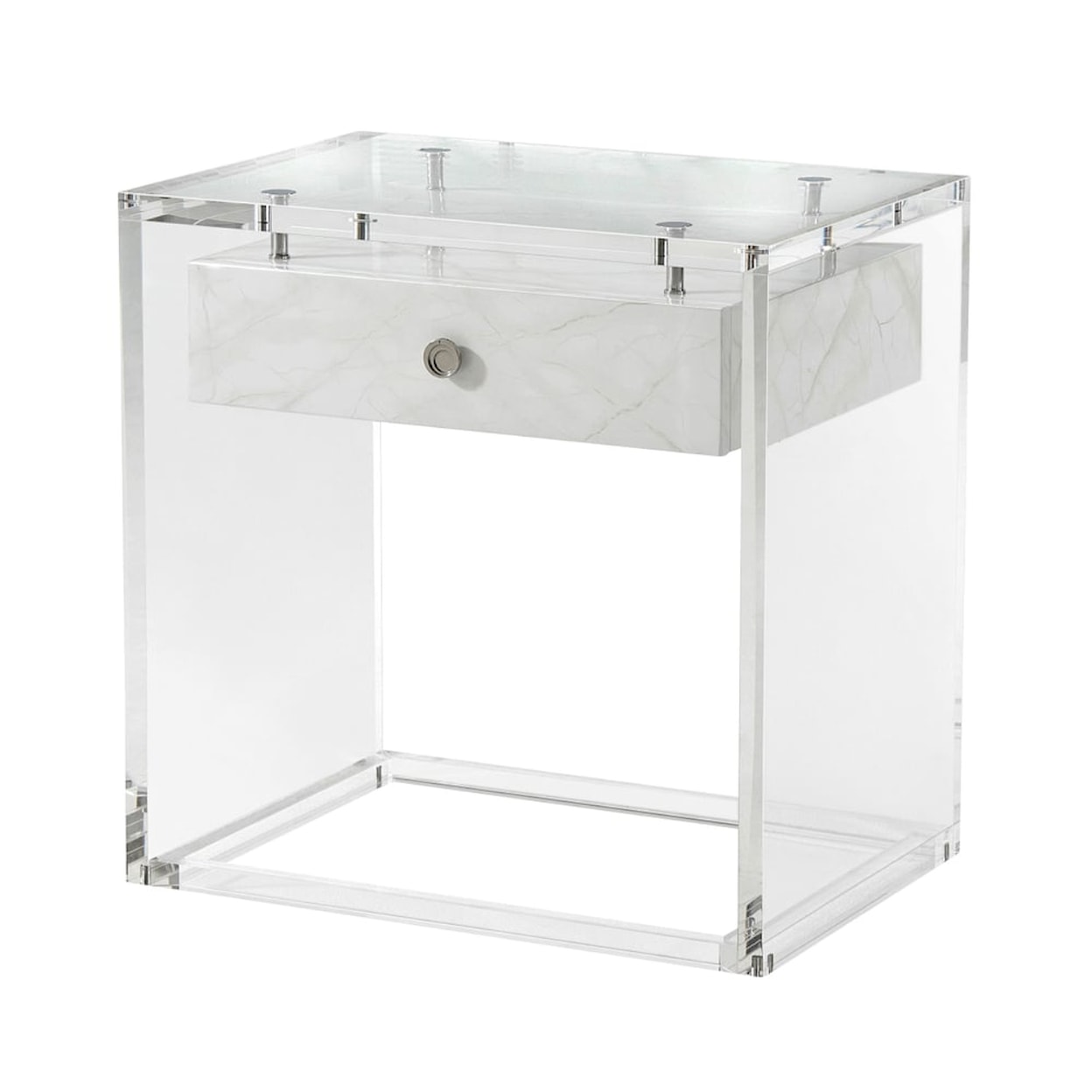 Theodore Alexander Biscayne Generation (Faux Carrara) Side Table