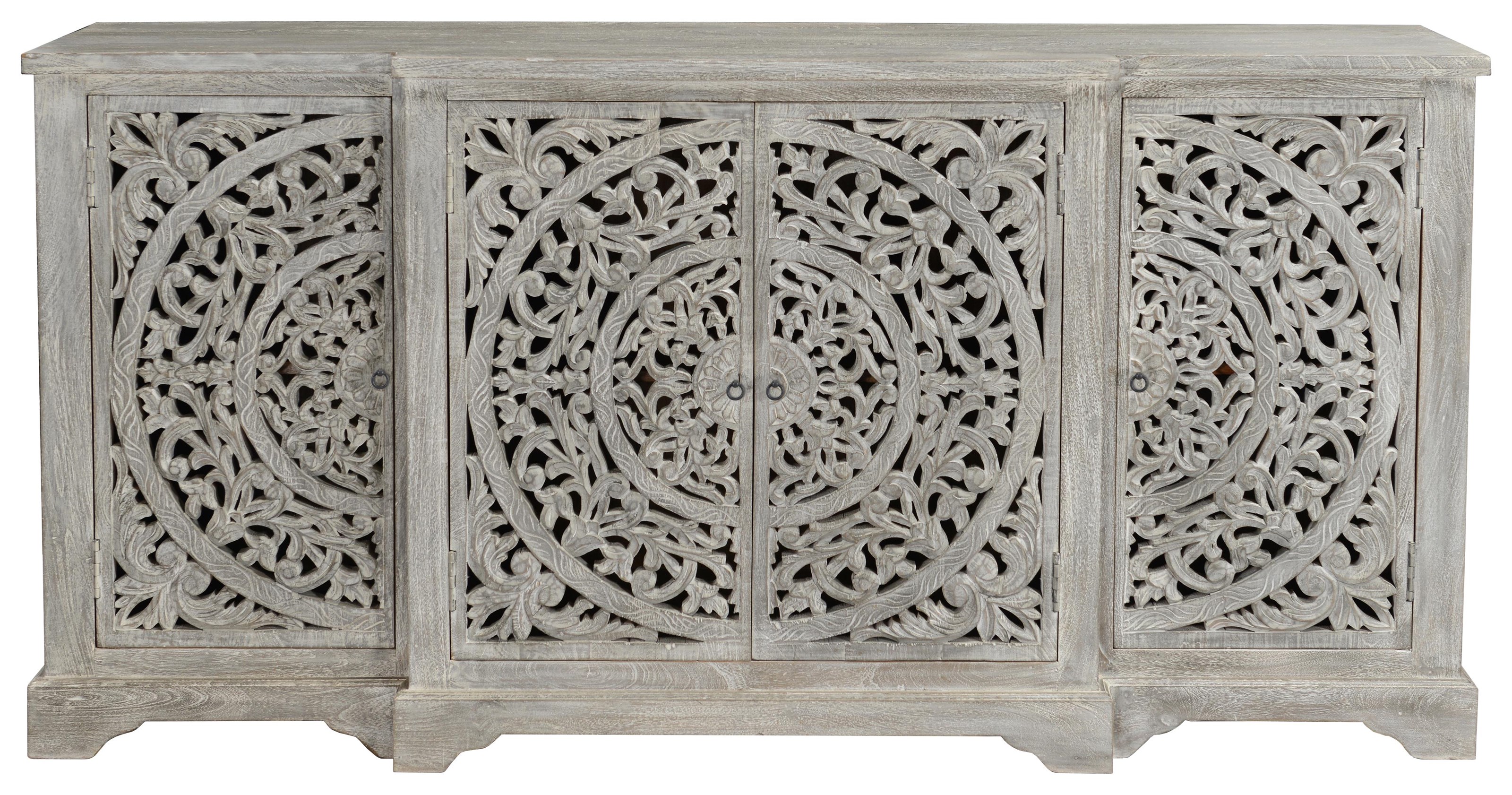 Classic Home Harmony Harmony Solid Wood Breakfront 4Dr Cabinet - 