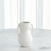 Aquitaine Vase-Matte White-Sm