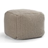 Classic Home Floor Cushions PERFORMANCE PRISM NATURAL POUF