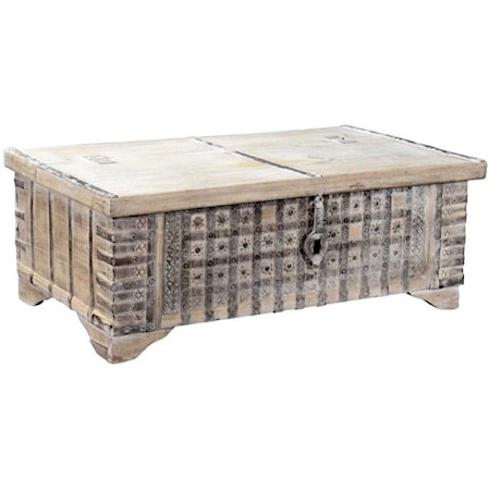 ALTA TRUNK COFFEE TABLE BLEACHED WHITE