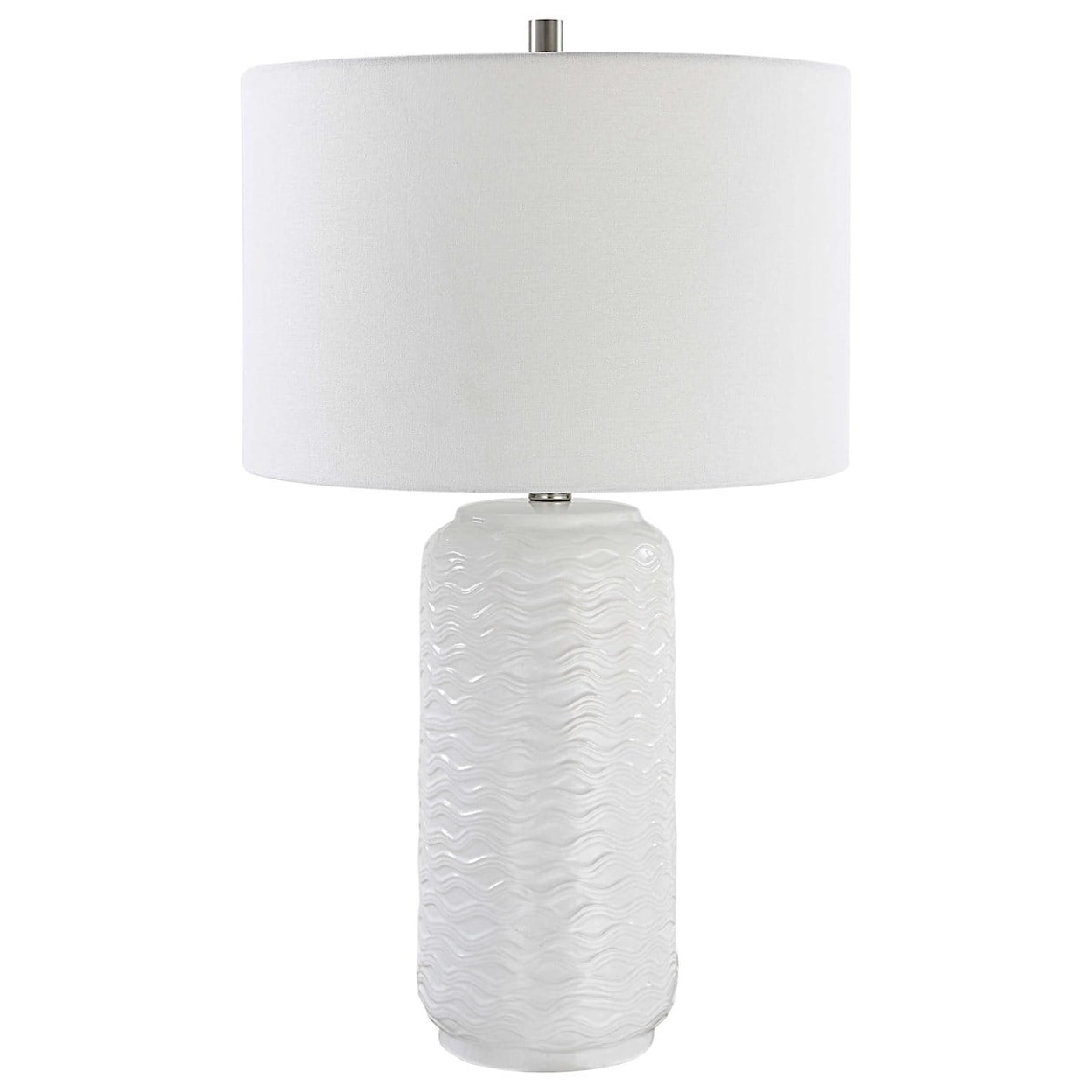 Uttermost Table Lamps WAVY TABLE LAMP, WHITE