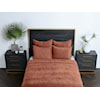 Classic Home Bedding Bari Velvet Terra Cotta 4pc King Quilt Set