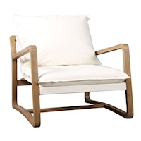 Gabe Occasional Chair in Off White Uph