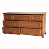 Oliver Home Furnishings Dressers Six Drawer Rustic Dresser