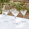 Global Views Glass Ware S/4 HAMMERED MARTINI GLASSES