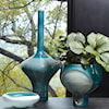 Global Views Accents Two Tone Pod Vase-Azure-Squat