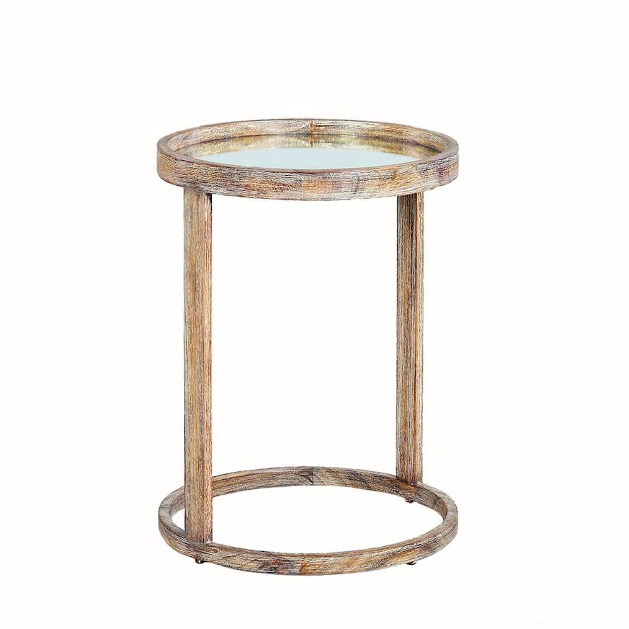 Oliver Home Furnishings End/ Side Tables CIRCLES SPOT TABLE- WEATHERED