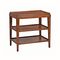 RECTANGLE SIDE TABLE W/ LIP TOP-RUSTIC