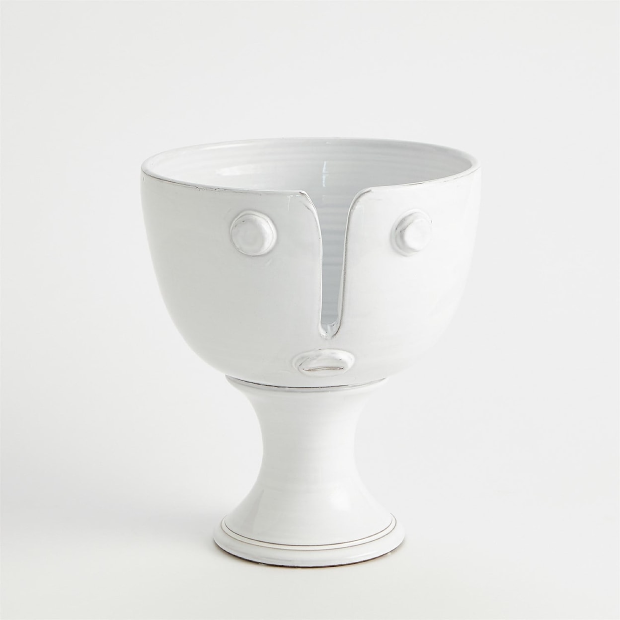 Global Views Accents Long Nose Bowl-White