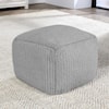 Classic Home Floor Cushions PERFORMANCE PRISM GRAY POUF