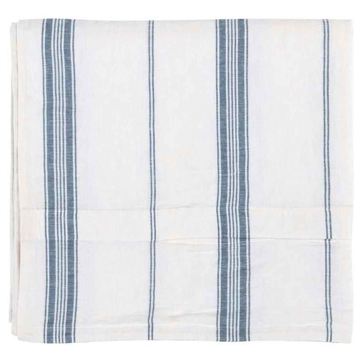 Classic Home Bedding Jayson Blue StrIpe Linen Cashmere 3pc Kg Set